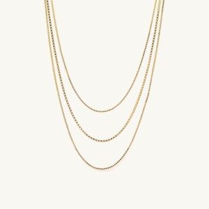 Mejuri layered necklace- 18k gold vermeil w/ original bag
